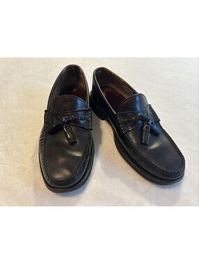 Hanover Men’s Dress Shoes Size 7.5 D Burgundy Oxblood Handsewn Tassel Leather